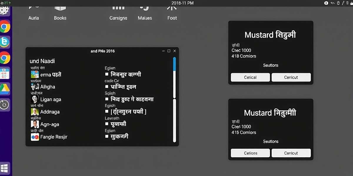 Screenshots of Mustard Mayhem interface in different Indian languages