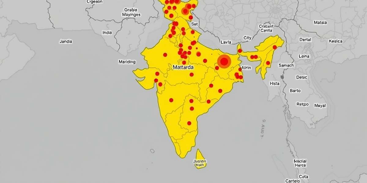 Map of India showing Mustard Mayhem download density with darker areas indicating more downloads